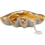 Bol decorativ coaja argintiu-auriu Noble Shell 41x27 cm