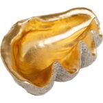 Bol decorativ coaja argintiu-auriu Noble Shell 41x27 cm