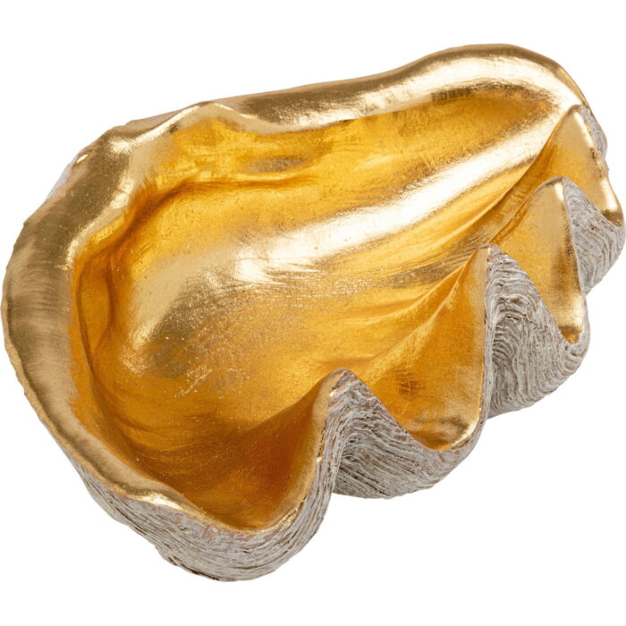 Bol decorativ coaja argintiu-auriu Noble Shell 41x27 cm