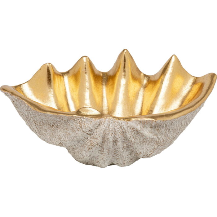 Bol decorativ coaja argintiu-auriu Noble Shell 41x27 cm