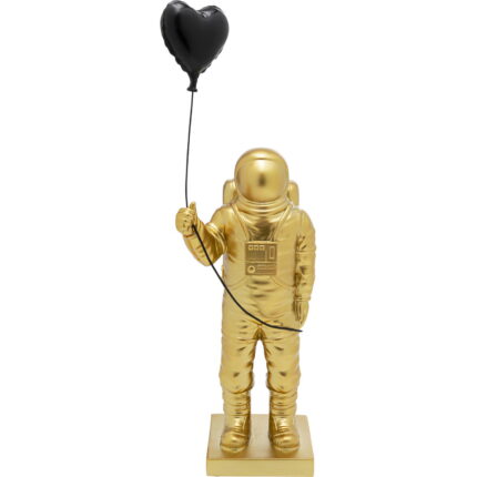 Figurina decorativa aurie Balloon Astronaut 41 cm