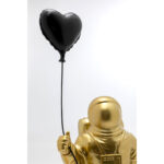 Figurina decorativa aurie Balloon Astronaut 41 cm