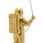 Figurina decorativa aurie Balloon Astronaut 41 cm