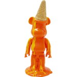 Decoratiune Gelato Bear portocaliu 40cm