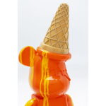 Decoratiune Gelato Bear portocaliu 40cm
