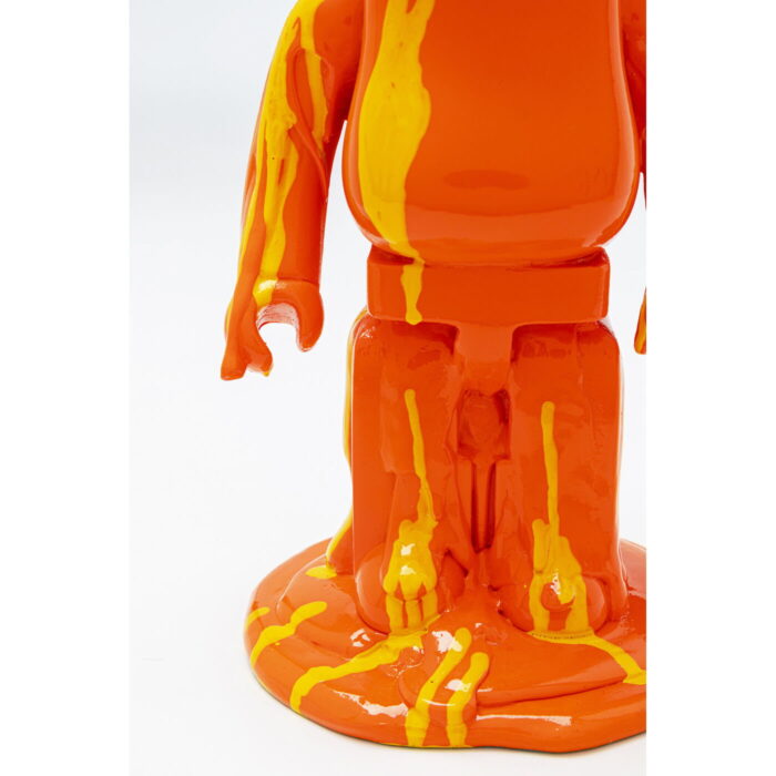 Decoratiune Gelato Bear portocaliu 40cm