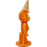 Decoratiune Gelato Bear portocaliu 40cm