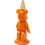 Decoratiune Gelato Bear portocaliu 40cm