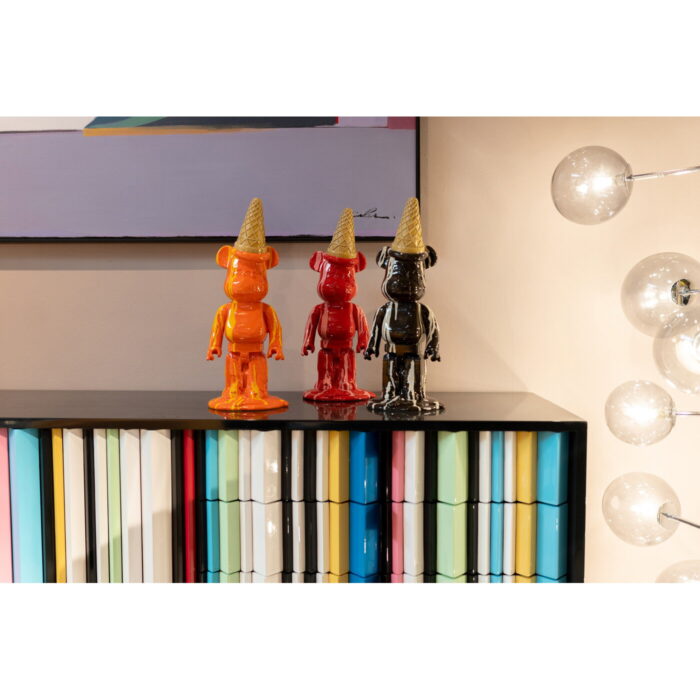 Decoratiune Gelato Bear portocaliu 40cm
