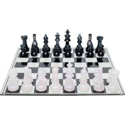 Tabla de sah din sticla calita, realizata manual Chess 60x60 cm