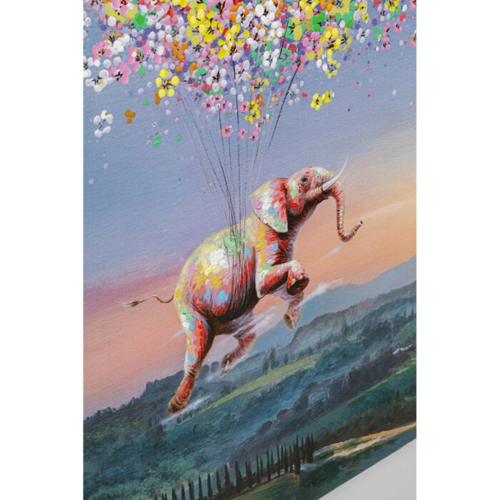 Tablou canvas Flying Elephant At Night 120x160 cm
