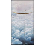 Tablou cu rama Cloud Boat 60x120cm