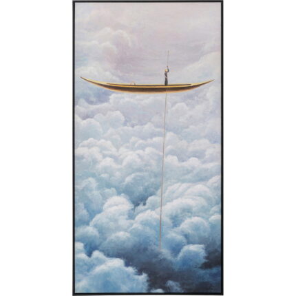 Tablou cu rama Cloud Boat 60x120cm