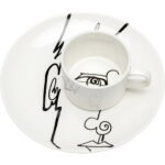 Ceasca de cafea Viso Uomo alb-negru