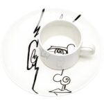 CEAȘCĂ DE CAFEA VISO UOMO ALB-NEGRU