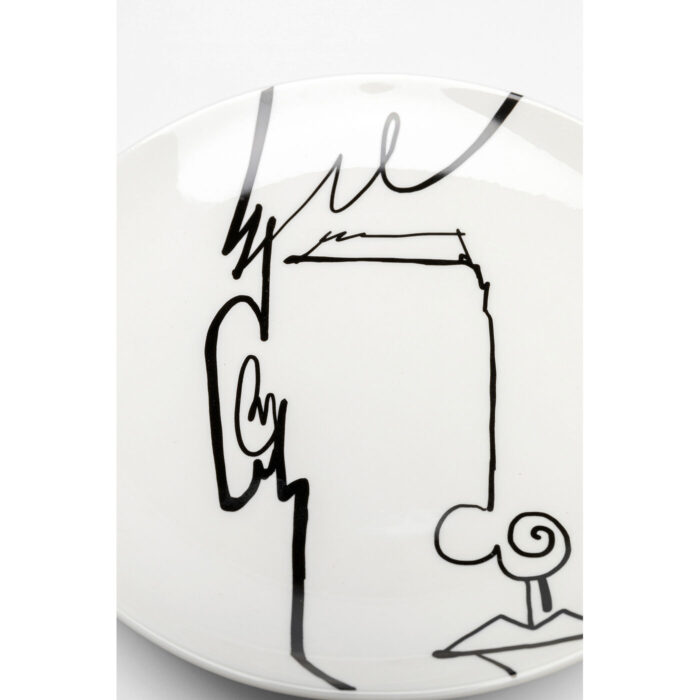 Ceasca de cafea Viso Uomo alb-negru