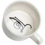 Ceasca de cafea Viso Uomo alb-negru