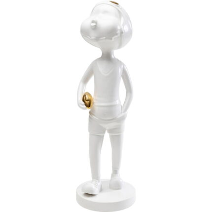 Figurina decorativa Ball Girl alb 41cm