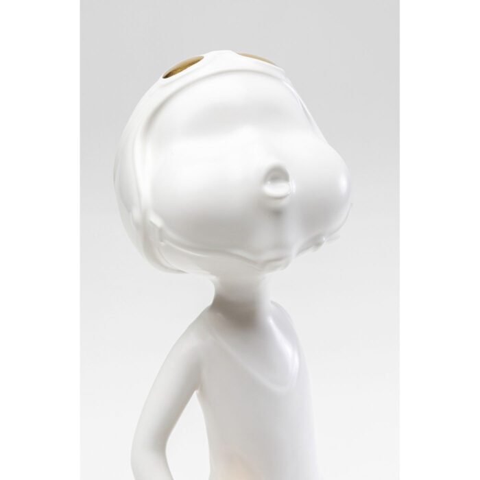Figurina decorativa Ball Girl alb 41cm