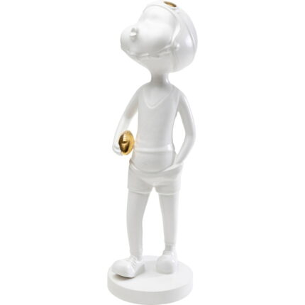 Figurina decorativa Ball Girl alb 41cm