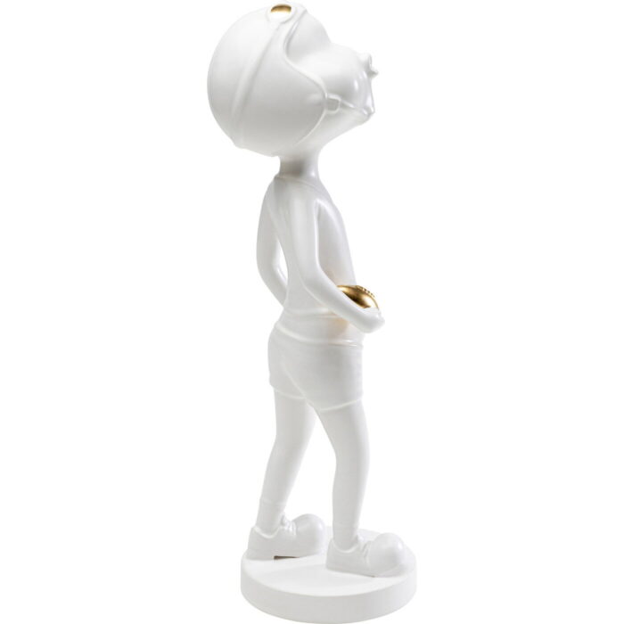 Figurina decorativa Ball Girl alb 41cm