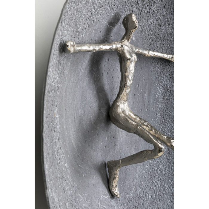 Decoratiune perete Umano argintiu Ø60cm