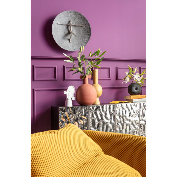 Decoratiune perete Umano argintiu Ø60cm