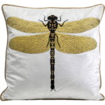 Perna Glitter Dragonfly alb 40x40cm