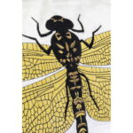 Perna Glitter Dragonfly alb 40x40cm