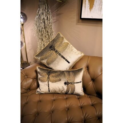 Perna Glitter Dragenfly maro 40x40cm