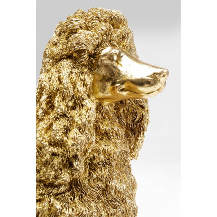 Decoratiune Mrs Poodle auriu 34cm