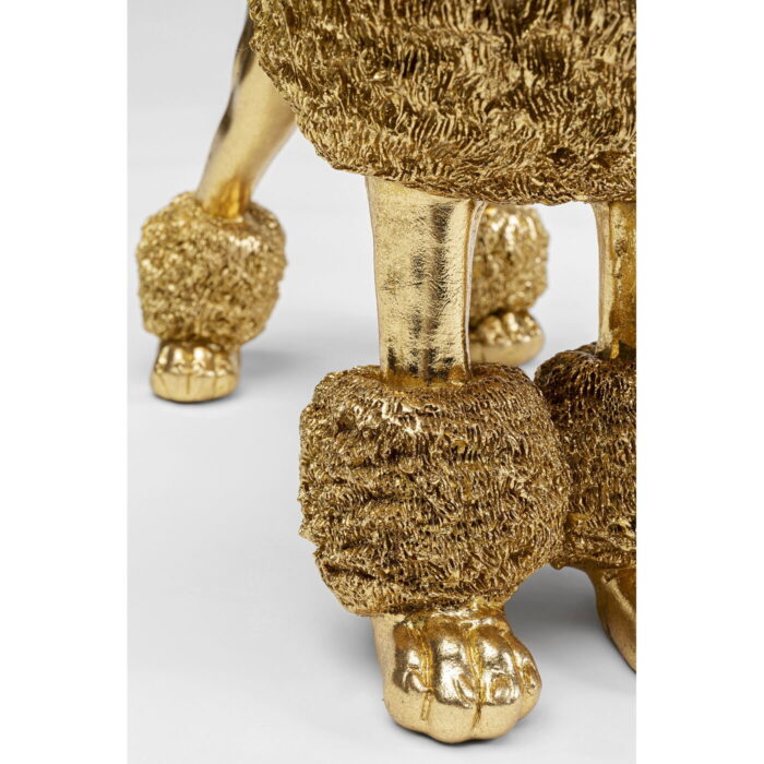 Decoratiune Mrs Poodle auriu 34cm