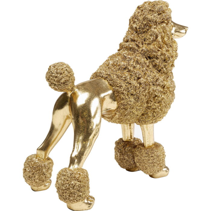 Decoratiune Mrs Poodle auriu 34cm
