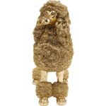 Decoratiune Mrs Poodle auriu 34cm