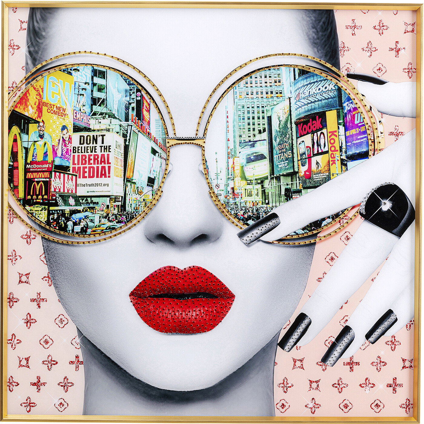 KARE-56218-1400x1400-1.jpg Tablou cu rama Times Square View 120x120 cm