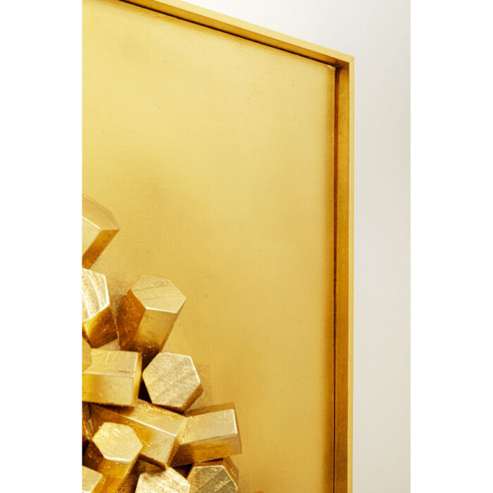 Decoratiune de perete Mikado Auriu 120x120 cm