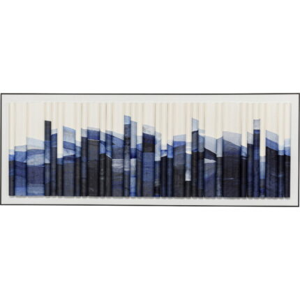Tablou cu rama Shadow Skyline Albastru 160x60 cm