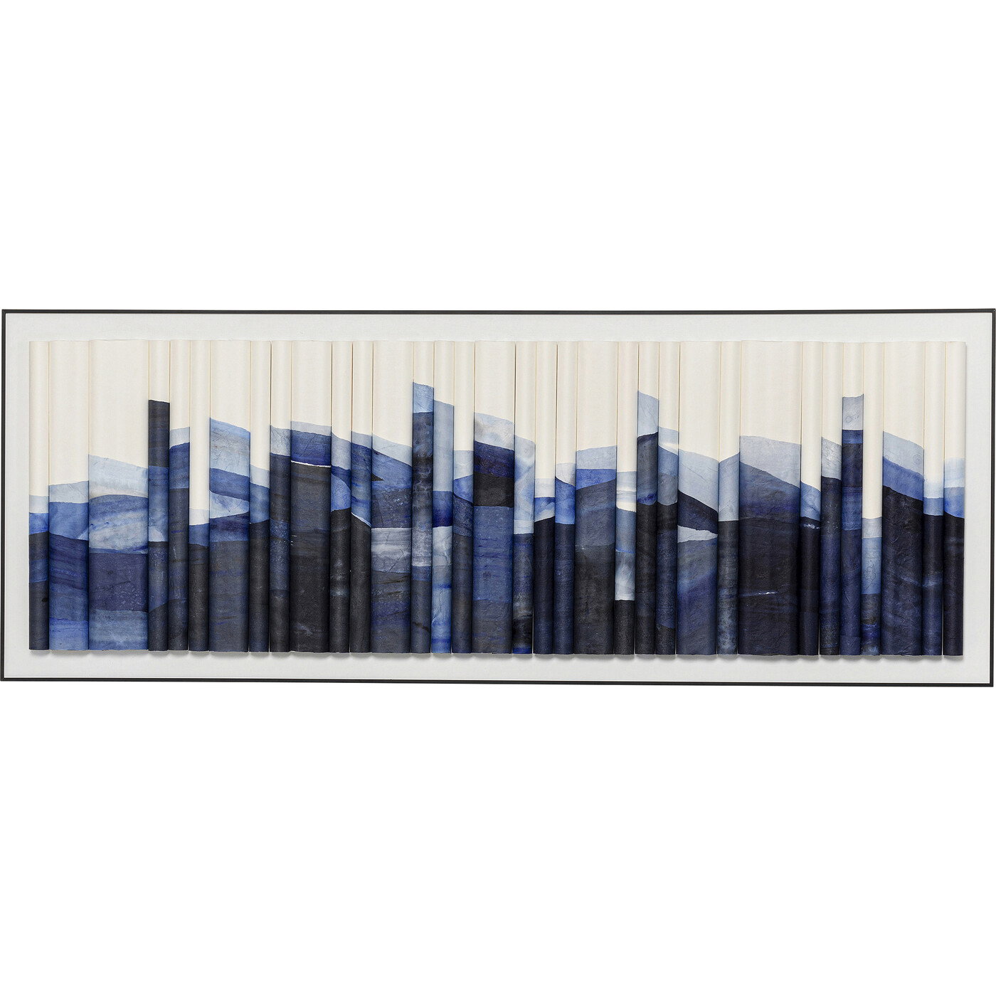 KARE-56238-1400x1400-1.jpg Tablou cu rama Shadow Skyline Albastru 160x60 cm