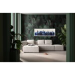 Tablou cu rama Shadow Skyline Albastru 160x60 cm