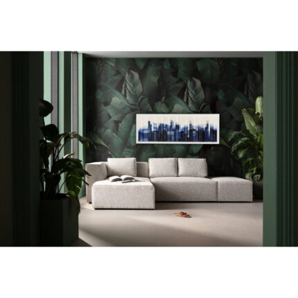 Tablou cu rama Shadow Skyline Albastru 160x60 cm