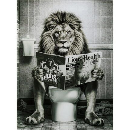 Tablou de sticla Bath Lion 60x80 cm