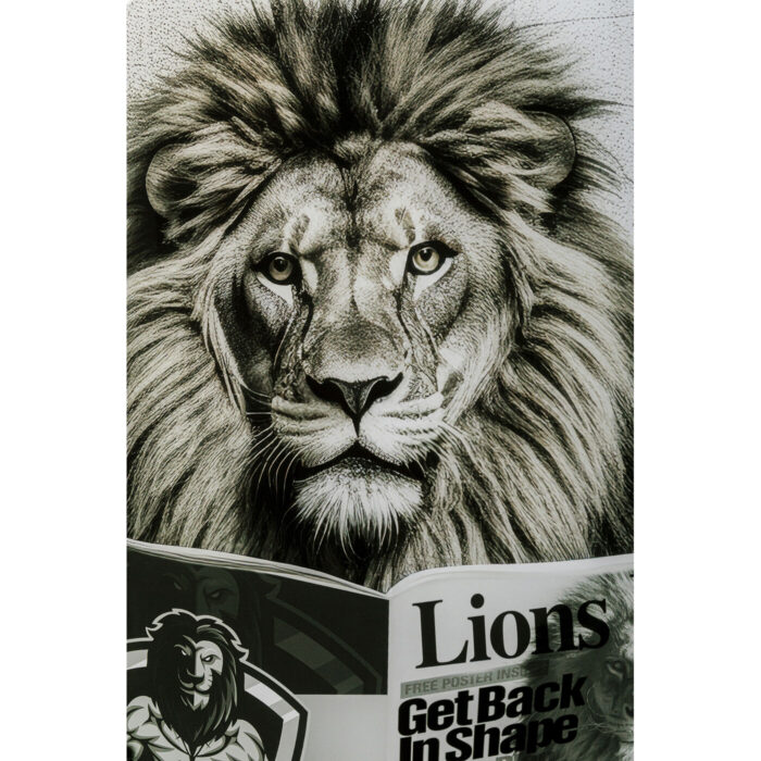 Tablou de sticla Bath Lion 60x80 cm