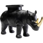 Figurina decorativa Rhino Negru 41 cm