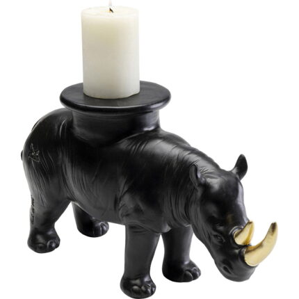 Figurina decorativa Rhino Negru 41 cm