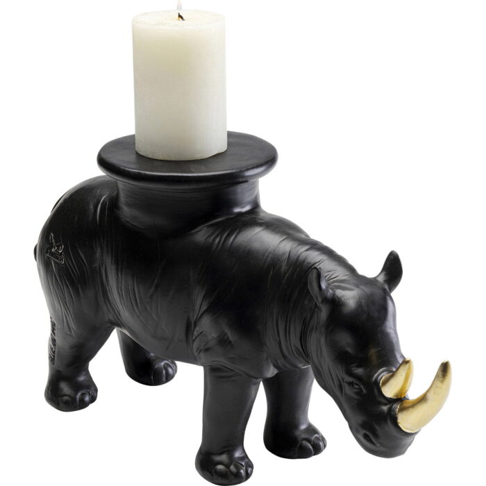 Figurina decorativa Rhino Negru 41 cm