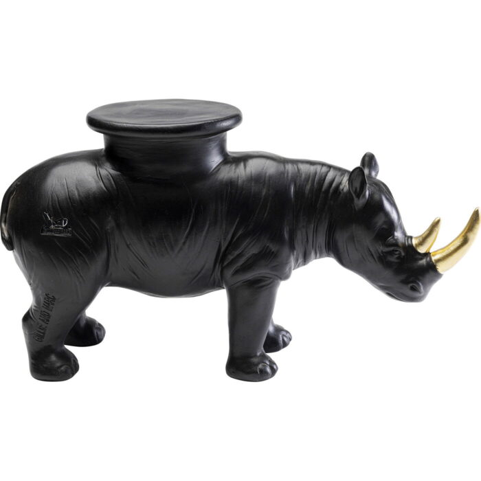 Figurina decorativa Rhino Negru 41 cm