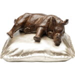 Figurina decorativa Sleeping Rhino 37 cm