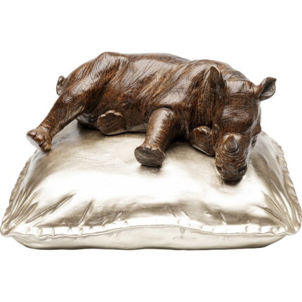 Figurina decorativa Sleeping Rhino 37 cm