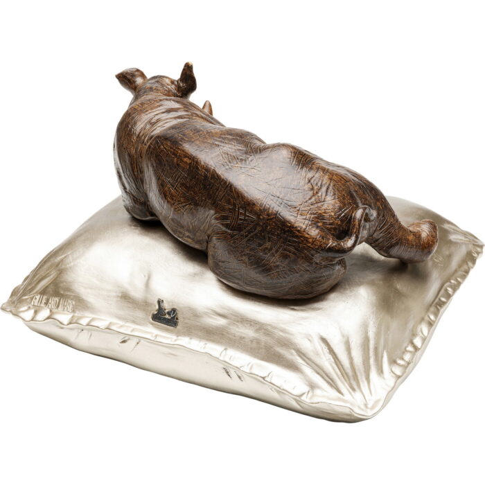 Figurina decorativa Sleeping Rhino 37 cm