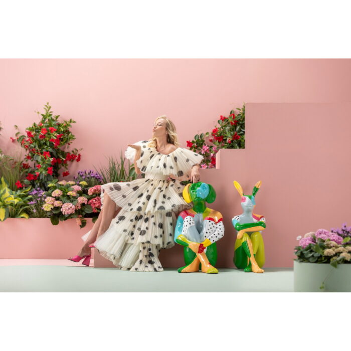 Decoratiune Gangster Dog Multicolor 80 cm